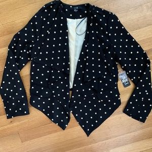 Forever21 Polka Dot Front Drape Blazer Size Medium